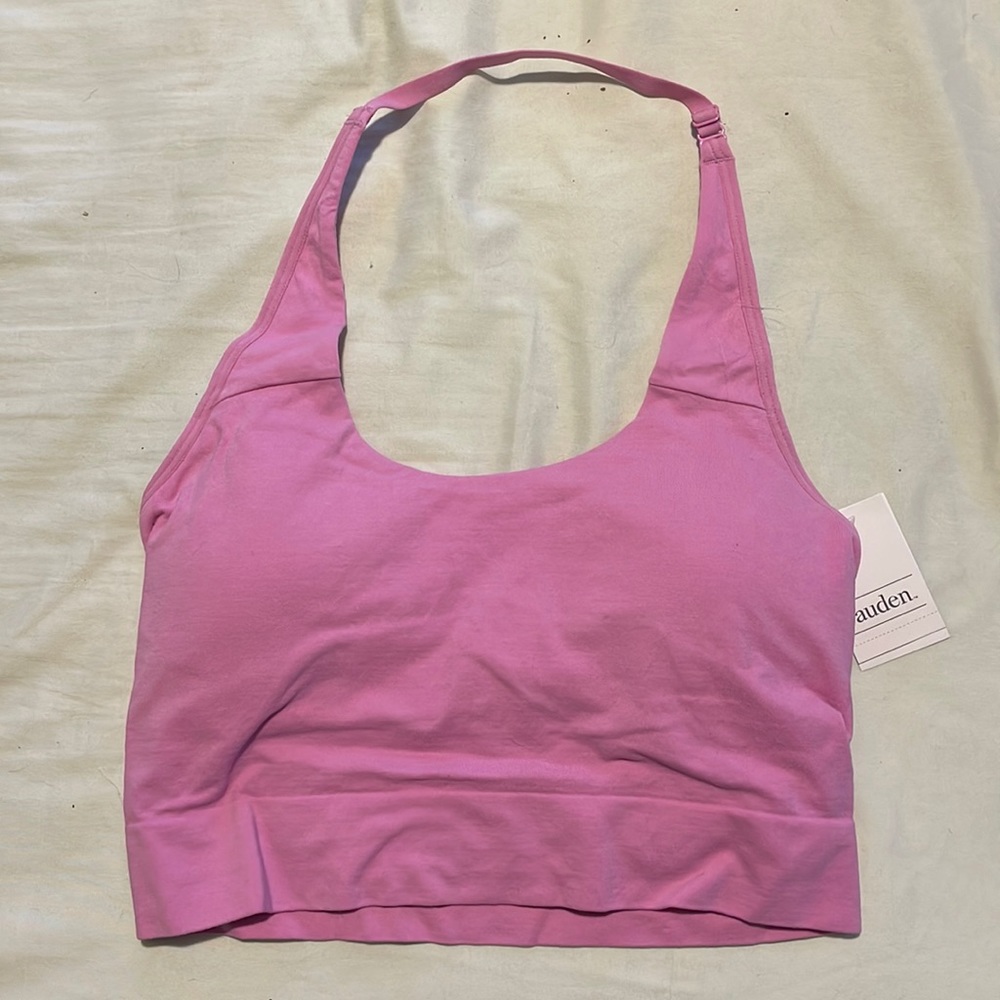 NWT pink Auden halter bralette size M